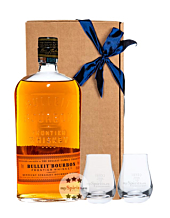 Geschenk-Set: Bulleit Bourbon Frontier Whiskey (45 % Vol. / 0,7 L) + 2 x mySpirits kleines Nosingglas in Geschenkbox