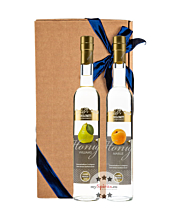 Dolomiti Geschenk-Set Honig Marille & Honig Williams Premium / 35 % vol. / 2 x 0,5 Liter-Flasche in Geschenk-Schachtel