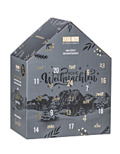 Dolomiti Alpenfeinkost Schnaps Adventskalender 2022 / 16 – 42 % Vol. / 19 x 0,02 L und 6 x 0,04 L in Deko-Box