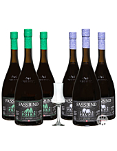 Fassbind: je 3 x Vieille Poire und Vieille Prune / 40 % Vol. / 6 x 0,7 Liter + mySpirits Schnapskelch