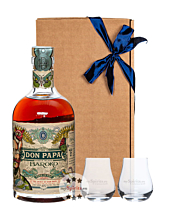 Geschenkset Don Papa Baroko / 40 % vol / 0,7 l + 2x mySpirits Nosing-Glas in Geschenkschachtel