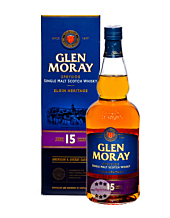 Glen Moray 15 Jahre Speyside Single Malt Scotch Whisky / 40 % Vol. / 0,7 Liter-Flasche in Geschenkbox