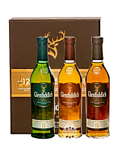 Glenfiddich Probierset 12, 15 & 18 Jahre Single Malt Scotch Whisky / 40 % Vol. / 3 x 0,2 Liter in Geschenkbox