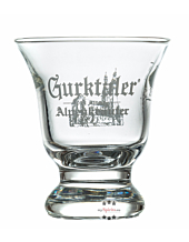 Gurktaler Alpenkräuter Stamperl Schnapsglas / 2cl & 4cl Eichstrich / H: ca. 7 cm