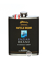 Prinz Flachmann Hafele Enzian / 45 % Vol. / 0,2 Liter-Flasche aus Edelstahl