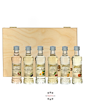 Prinz Probierset „Alte Sorten“ Miniaturen Geschenk-Set / 41 % Vol / 6 x 0,04 Liter in kleiner Holzkiste 