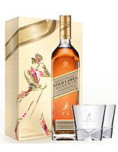 Johnnie Walker Gold Label Geschenkset / 40 % Vol. / 0,7 Liter-Flasche + 2 Johnnie Walker-Gläser