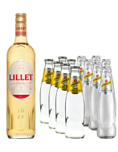Lillet Vive Set: Lillet Blanc (17 % Vol, 0,75l) + 6 x Schweppes Indian Tonic 0,2l + 6 x Schweppes Dry Tonic 0,2l inkl. 1,20 € Pfand