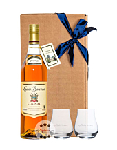 Geschenk-Set: Louis Bouron Prestige (40 % Vol. / 0,7 L) + 2 x mySpirits Nosingglas in Geschenkbox