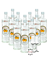 12 x Prinz Marillen-Schnaps / 40 % Vol. / 12 x 1,0 Liter-Flaschen + 2 x gratis mySpirits-Schnapskelch