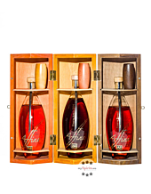 Marzadro Collezione Grappa Affina / 40,5 & 43 & 46,5 % Vol. / 3 x 0,35 Liter-Flaschen in Holzschatulle