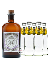 Monkey 47 Dry Gin (47% Vol., 0,5 L) & 5 x Schweppes Indian Tonic Water (0,2 L) inkl. 0,50 € Pfand