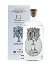 Grappa Nonino: ÙE Uvabianca Acquavite d’Uva Monovitigni Trauben-Brand / 38 % vol. / 0,7 Liter-Flasche im Geschenk-Karton