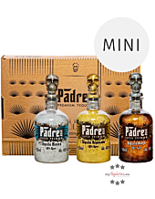 Padre Azul Tasting-Set Tequila-Probierset / 40 % Vol. / 3 x 0,05 Liter-Flasche in Geschenkbox