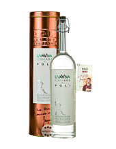 Poli UvaViva Italiana di Poli – Traubenbrand / 40 % Vol. / 0,7 Liter-Flasche in Geschenkdose
