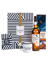 Talisker 10 Years Whisky Geschenkset mit Emaille-Tasse & Grußkarte / 45,8 % Vol. / 0,7 Liter-Flasche in Geschenkbox