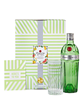 Tanqueray No. Ten Gin Geschenkset mit Gin-Glas & Grußkarte / 47,3% Vol. / 0,7 Liter in Geschenkbox