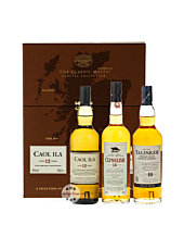 Classic Malts: Whisky Collection Coastal Pack (Caol Ila, Clynelish, Talisker) / 43 & 45,8 & 46 % Vol. / 3 x 0,2 L in brauner Geschenk-Box