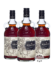 The Kraken Black Spiced Spirit Drink auf Rum-Basis / 40 % Vol. / 3 x 0,7 Liter-Flasche