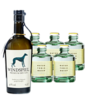 Windspiel Premium Dry Gin (47 % vol, 0,5 l) & 5 x Match Indian Tonic Water (0,2 l) inkl. 1,50 € Pfand