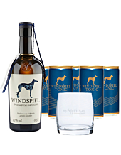 Windspiel Premium Dry Gin (47 % Vol., 0,5 L) & 5 x Windspiel Tonic Water (0,2 L) + Glas