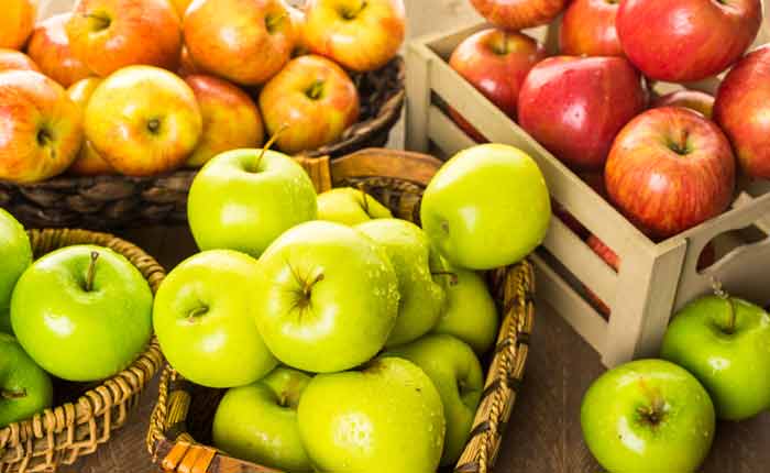 Vielfalt verschiedener Apfelsorten
